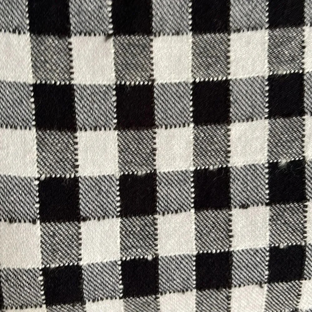 Zara Basic Black/White Textured Check Ruffle Hem/… - image 4